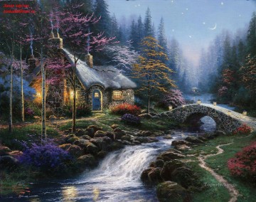 Crepúsculo Cottage TK Navidad Pinturas al óleo